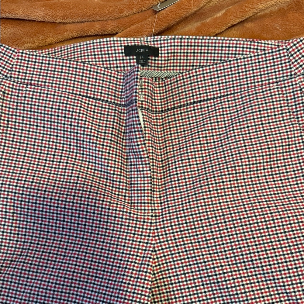 J. Crew Multicolor Checkered Trousers